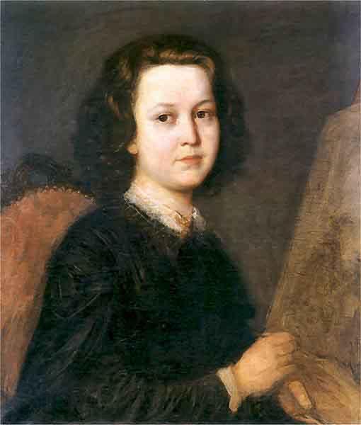 Aleksander Kotsis Portrait of a paintress Jozefina Geppert
